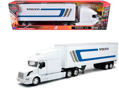 Volvo VN-780 Truck with Dry Van Trailer White "Long Haul Truckers" Series 1/32 Diecast Model by New Ray  free shipping USA