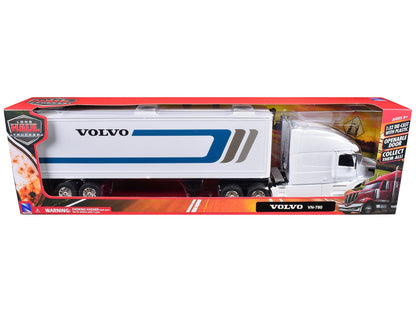 Volvo VN-780 Truck with Dry Van Trailer White "Long Haul Truckers" Series 1/32 Diecast Model by New Ray
