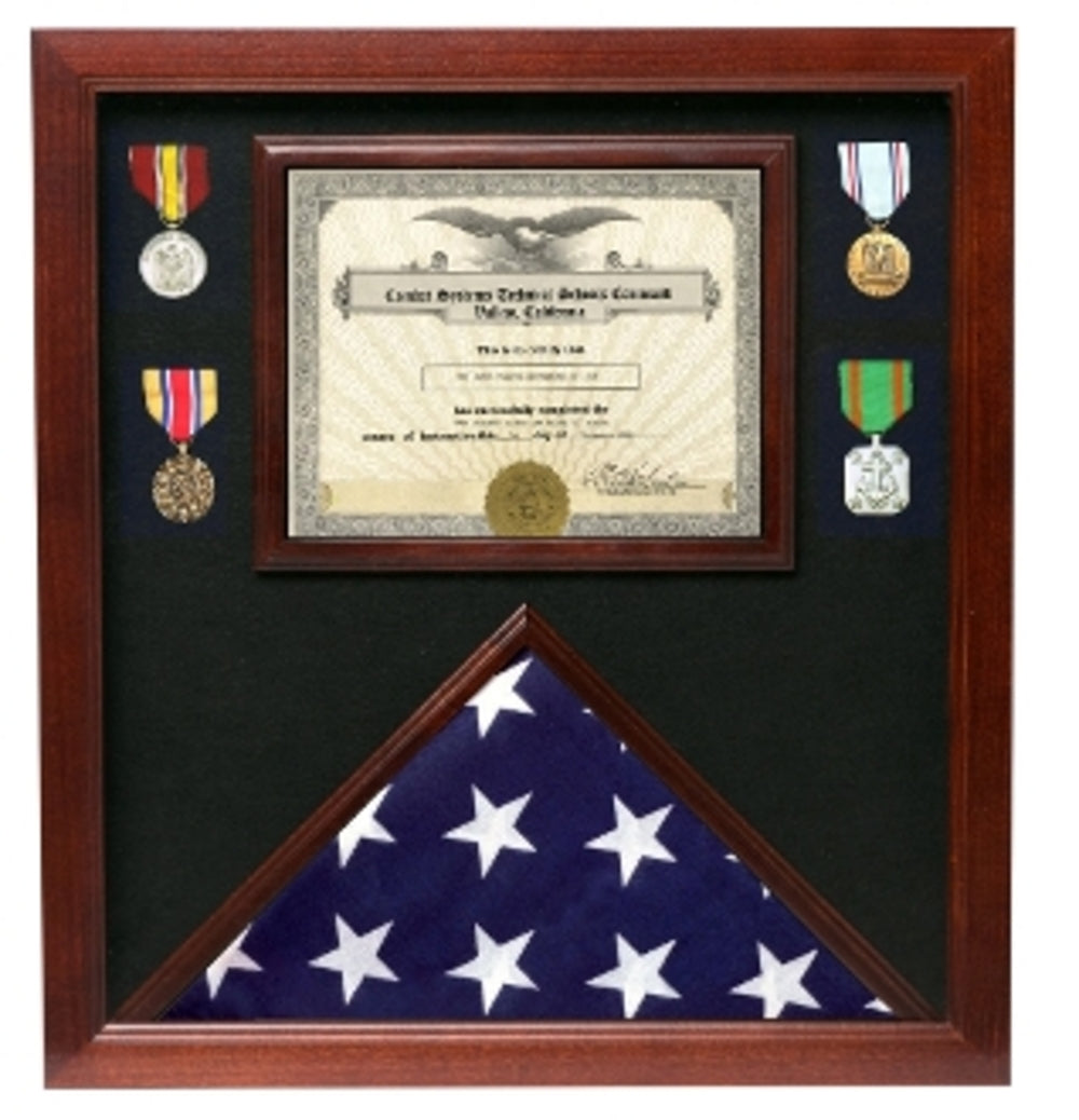 Flag medal display case, Great flag case for retirement ceremony.