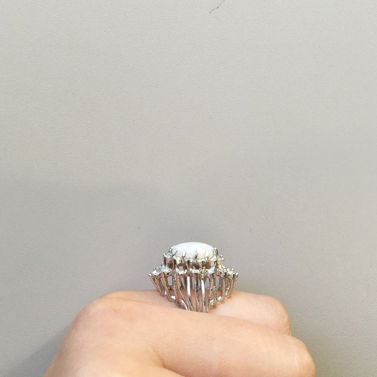 Vintage Women's Austrian Crystal Cocktail Ring 18k Gold Electroplated Birthstone Ring for Women by PVD Vintage Jewelry