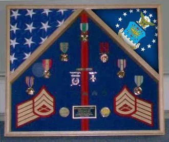 Navy Flag Case For 2 Flags And Medals - 5x9.5 flags