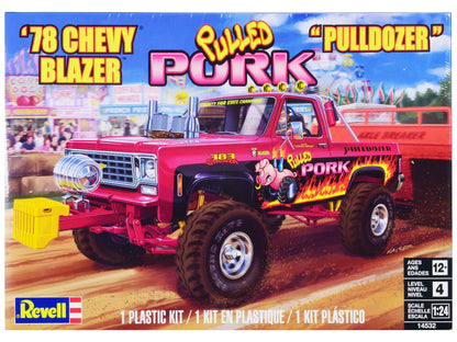Level 4 Model Kit 1978 Chevrolet Blazer Pickup Truck "Pulled Pork Pulldozer" 1/24 Scale Model by Revell  free shipping USA
