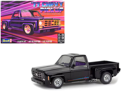 Level 4 Model Kit 1977 Chevrolet Street Pickup Truck 1/25 Scale Model by Revell  free shipping USA