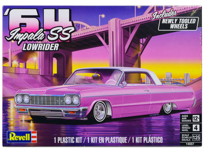 Level 4 Model Kit 1964 Chevrolet Impala SS Lowrider 1/25 Scale Model by Revell  free shipping USA