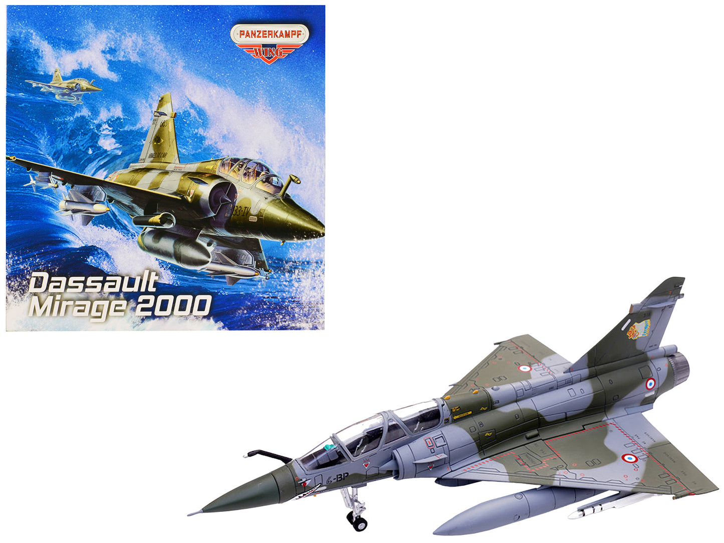 Dassault Mirage 2000N Fighter Aircraft "Escadron de Chasse 2/4 La Fayette Luxeuil" (2004) French Air Force "Wing" Series 1/72 Diecast Model by Panzerkampf  free shipping USA