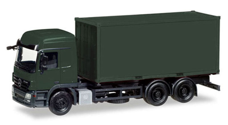 Herpa 013383 1/87 Scale German Army - Mercedes-Benz Actros L Container Truck