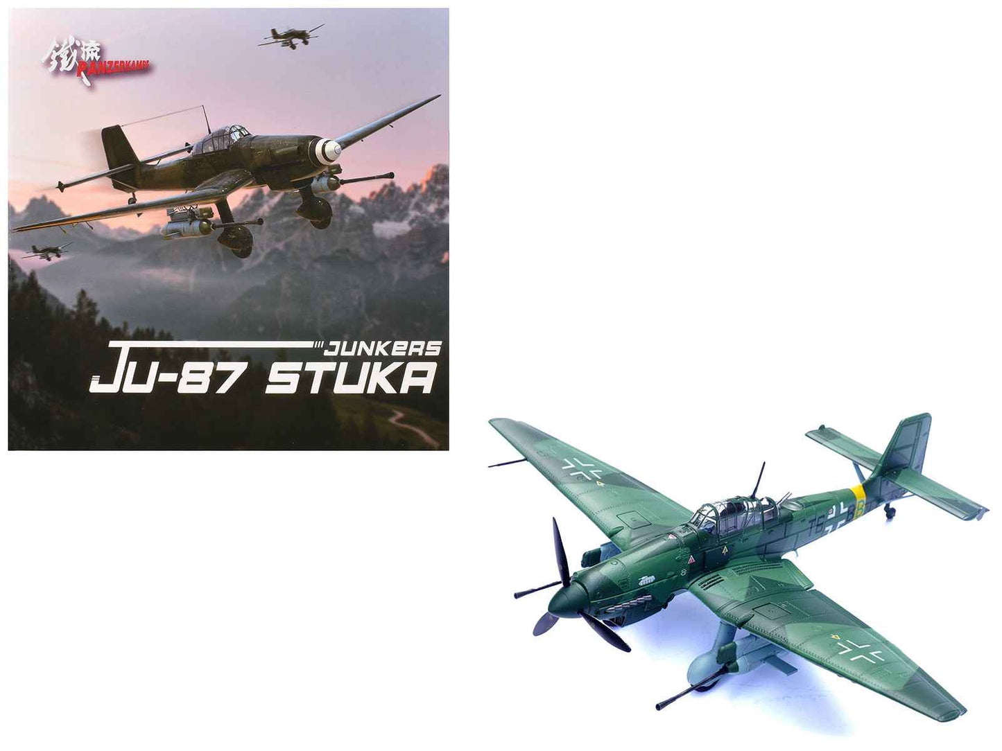 Junkers Ju 87G2 Stuka Bomber Aircraft "10.(Pz)/SG 2 Immelmann T6+BB Oberst Hans-Ulrich Rudel Romania" (1944) German Luftwaffe "Wing" Series 1/72 Diecast Model by Panzerkampf