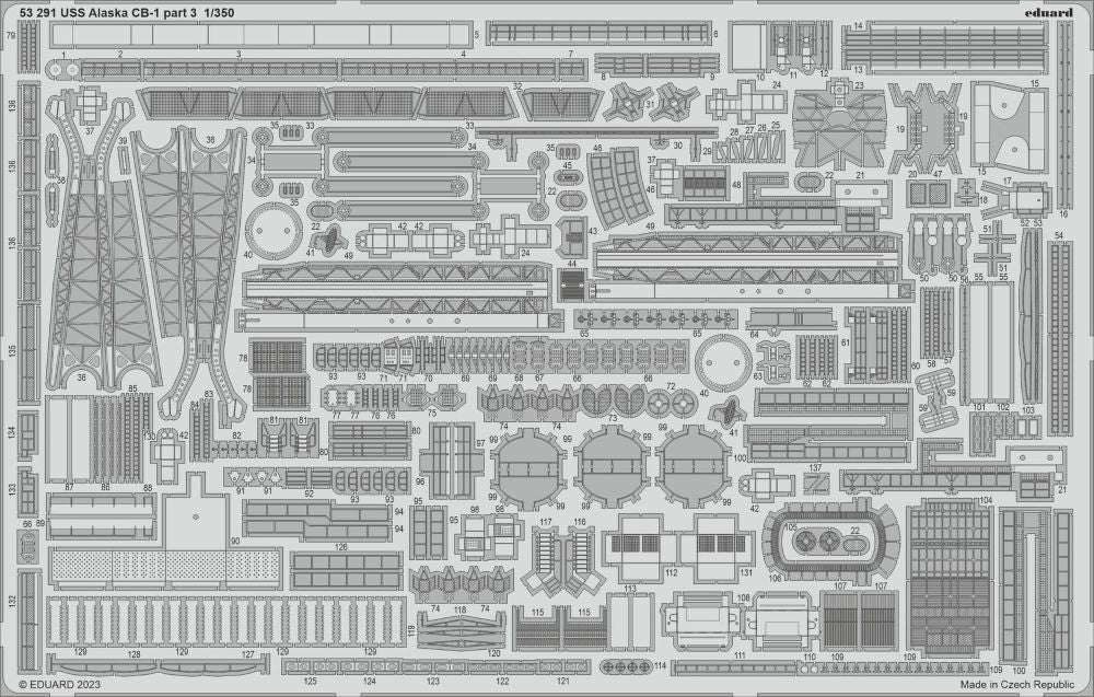 Eduard 53291 1/350 Ship- USS Alaska CB1 Part 3 for HBO