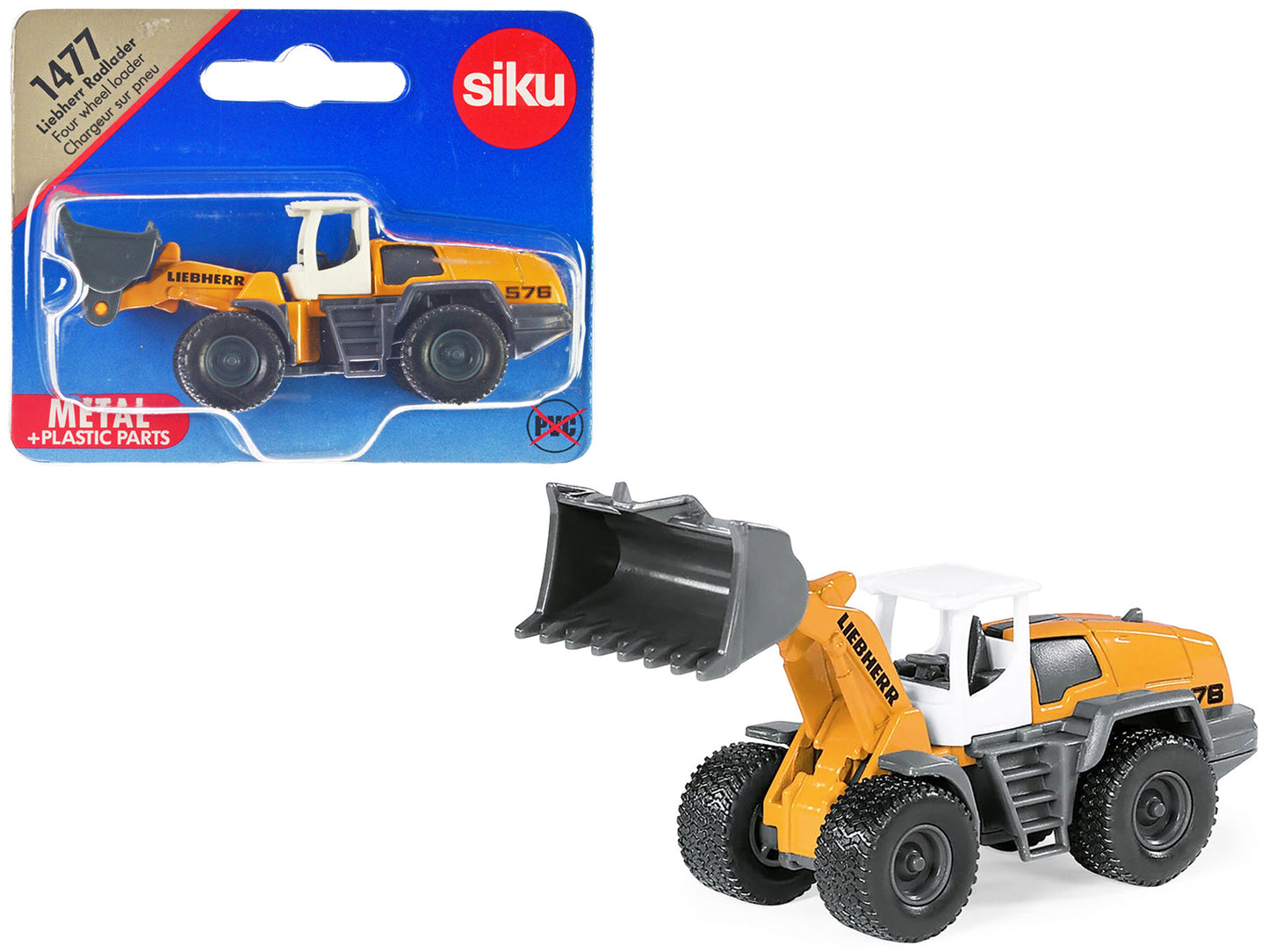 Liebherr 576 Wheel Loader Yellow with White Top Diecast Model by Siku  free shipping USA