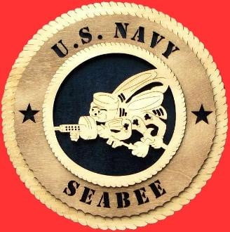 SeaBee Wall Tribute, Seabee Wood Wall Tribute, Seabee emblem