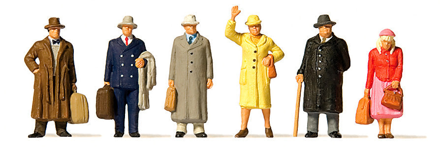 Preiser 10664 HO Scale Era III Passengers Set 2 Figures