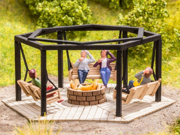 Noch 14369 HO Scale Barbecue Place W/Swings