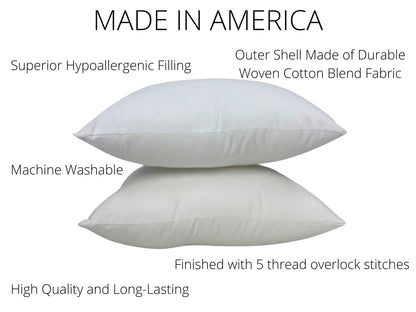 14x24 or 24x14 | Indoor Outdoor Down Alternative Hypoallergenic Polyester Pillow Insert | Quality Insert | Throw Pillow Insert | Pillow Form by UniikPillows