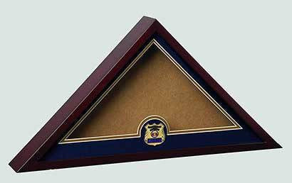 Flags Connections Shadow Box Police, Police Flag display case