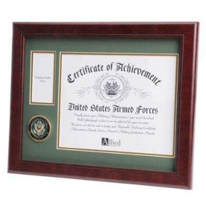 U.S. Army Medallion Certificate and Medal Frame.