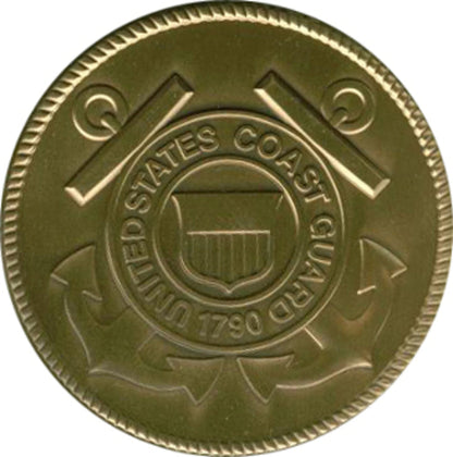 Coast Guard Service Medallion, Brass Coast Guard Medallion.
