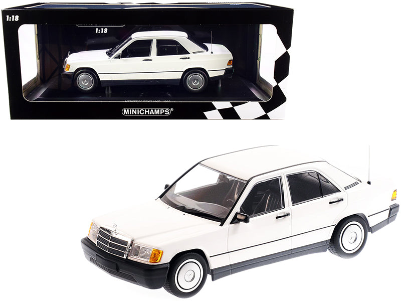 1982 Mercedes Benz 190E (W201) White Limited Edition to 702 pieces Worldwide 1/18 Diecast Model Car by Minichamps  free shipping USA