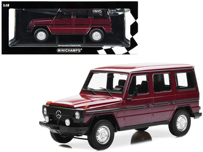 1980 Mercedes-Benz G-Model (LWB) Dark Red with Black Stripes Limited Edition to 402 pieces Worldwide 1/18 Diecast Model Car by Minichamps  free shipping USA
