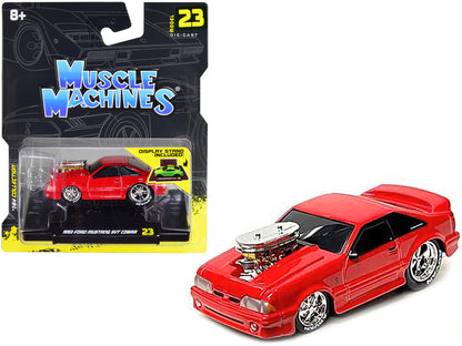1993 Ford Mustang SVT Cobra Red 1/64 Diecast Model Car by Muscle Machines  free shipping USA