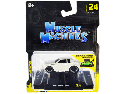 1987 Buick GNX Pearl White 1/64 Diecast Model Car by Muscle Machines  free shipping USA