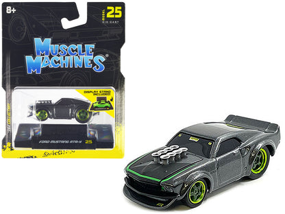 Ford Mustang RTR-X Gray Metallic 1/64 Diecast Model Car by Muscle Machines  free shipping USA