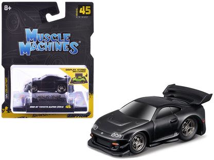 1995-97 Toyota Supra (MK4) Matt Black 1/64 Diecast Model Car by Muscle Machines  free shipping USA