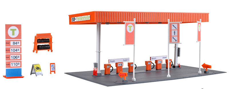 Kibri 38705 1/87 SB-Tankstelle Self-Service Gas Station Kit