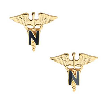 U.S. Army Medical Nurse N Officer Branch STA-BRITE® Pin-on (pair)