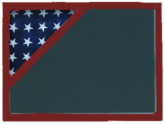 Military Shadow box to hold a 3’ X 5’ flag.