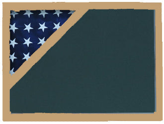 Military Shadow box to hold a 3’ X 5’ flag.