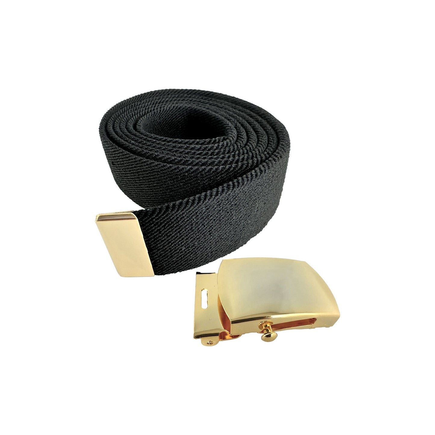 U.S. Army (Male) Elastic Belt with STA-BRITE® Gold Buckle and Tip (each)