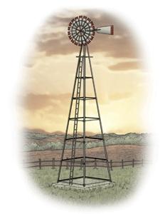 Walthers Cornerstone 3198 HO Van Dyke Farm Windmill Kit pkg2