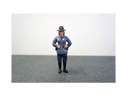State Trooper Sharon Figure For 1:18 Diecast Model Cars by American Diorama  free shipping USA