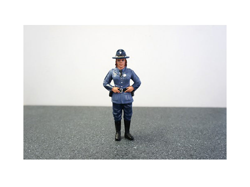 State Trooper Sharon Figure For 1:24 Diecast Model Cars by American Diorama  free shipping USA