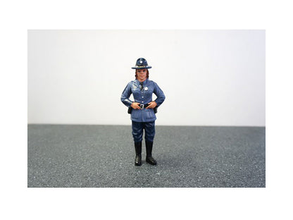 State Trooper Sharon Figure For 1:24 Diecast Model Cars by American Diorama  free shipping USA