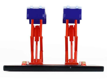 Automotive Double Scissor Lift "Chevron" White and Red "Double Scissor Lifts" Series 2 1/64 Diecast Model by Greenlight