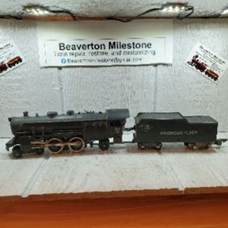 AMERICAN FLYER READING 4-4-2 ATLANTIC LOCOMOTIVE, 48, 50, 52 (B) ONE-PIECE DIE-CAST BOILER, CAST HANDRAILS, 50-51