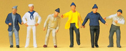 Preiser 14063 HO Scale Working People, Ships crew 6/ Working people