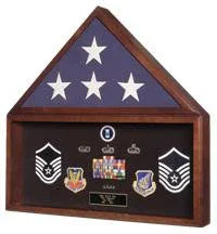 Flag and Document Display Case, mounting flag case