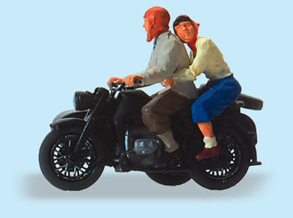 Preiser 28148 HO Scale Motorcycle Zundapp KS 750 With Riders