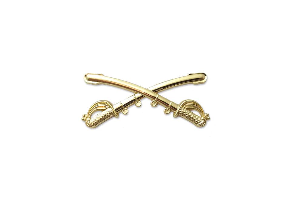 U.S. Army Cross Sabers (Cavalry) Hat Pins 2 1/4 in.  x  1 in. (each)
