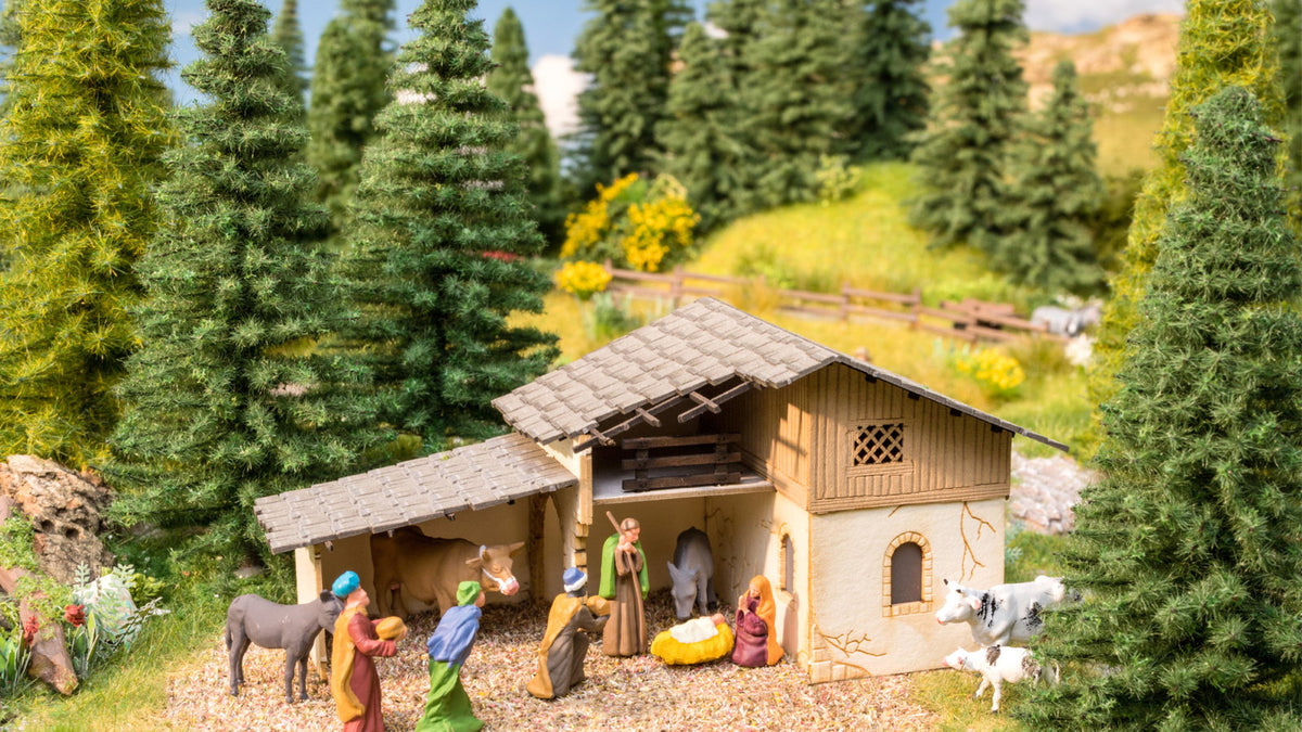 Noch 65620 HO Scale Christmas Manger Scenery Set