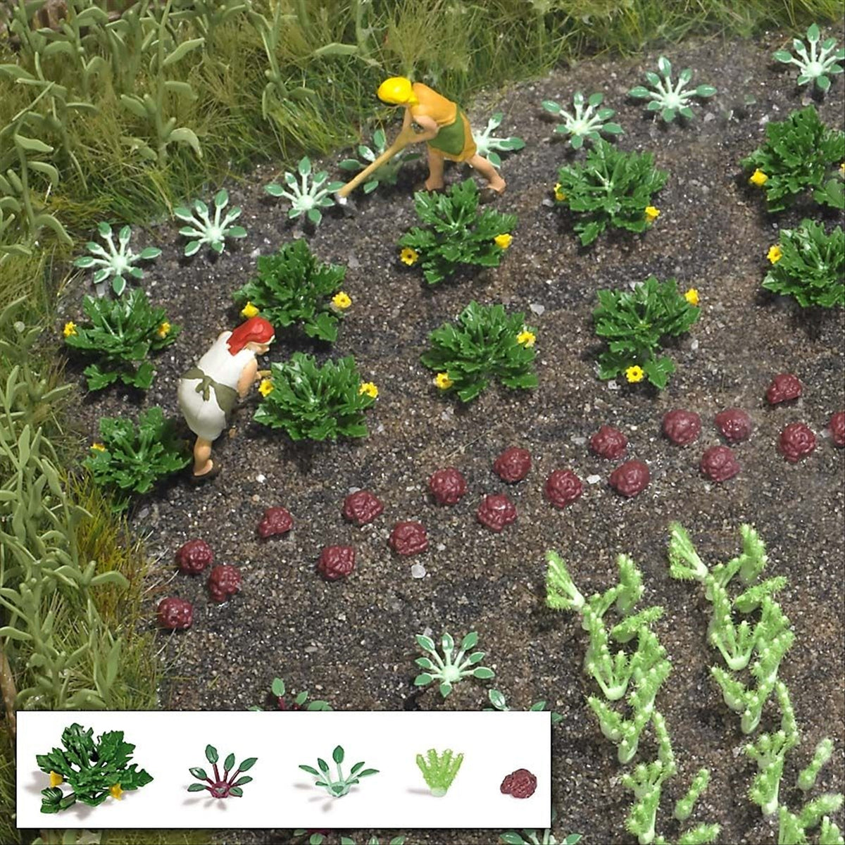 Busch 1222 HO Scale Vegetable Garden Kit