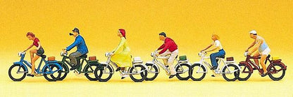 Preiser 10091 HO Scale Recreation & Sports Bike Riders w/Bicycles