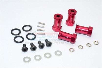 GPM ALLOY HEX ADAPTOR +17MM TRAXXAS SLASH 4X4 RED