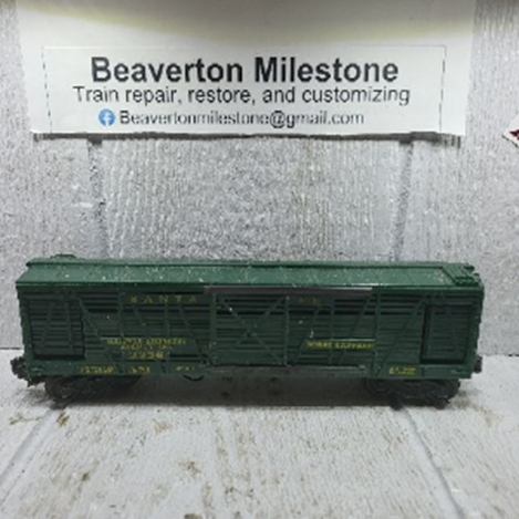 LIONEL OPERATING HORSE CAR ONLY, 56-60, 64-66 VARIATION (A) BUILD DATE, BAR-END TRUCKS, 56-60