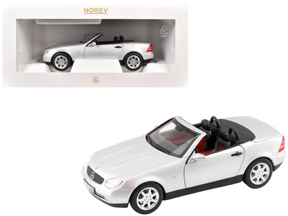 1996 Mercedes-Benz SLK Convertible Brilliant Silver Metallic 1/18 Diecast Model Car by Norev  free shipping USA