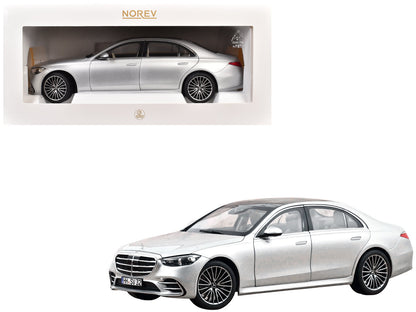 2021 Mercedes-Benz S-Class AMG Line Silver Metallic with Sunroof 1/18 Diecast Model Car by Norev  free shipping USA