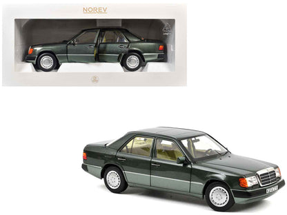 1990 Mercedes-Benz 230 E Night Green Metallic with Green Interior 1/18 Diecast Model Car by Norev