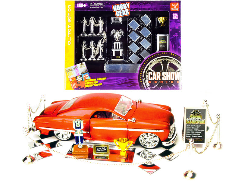 "Car Show Trophy Winner" Accessories Set for 1/24 Model Cars by Phoenix Toys  free shipping USA